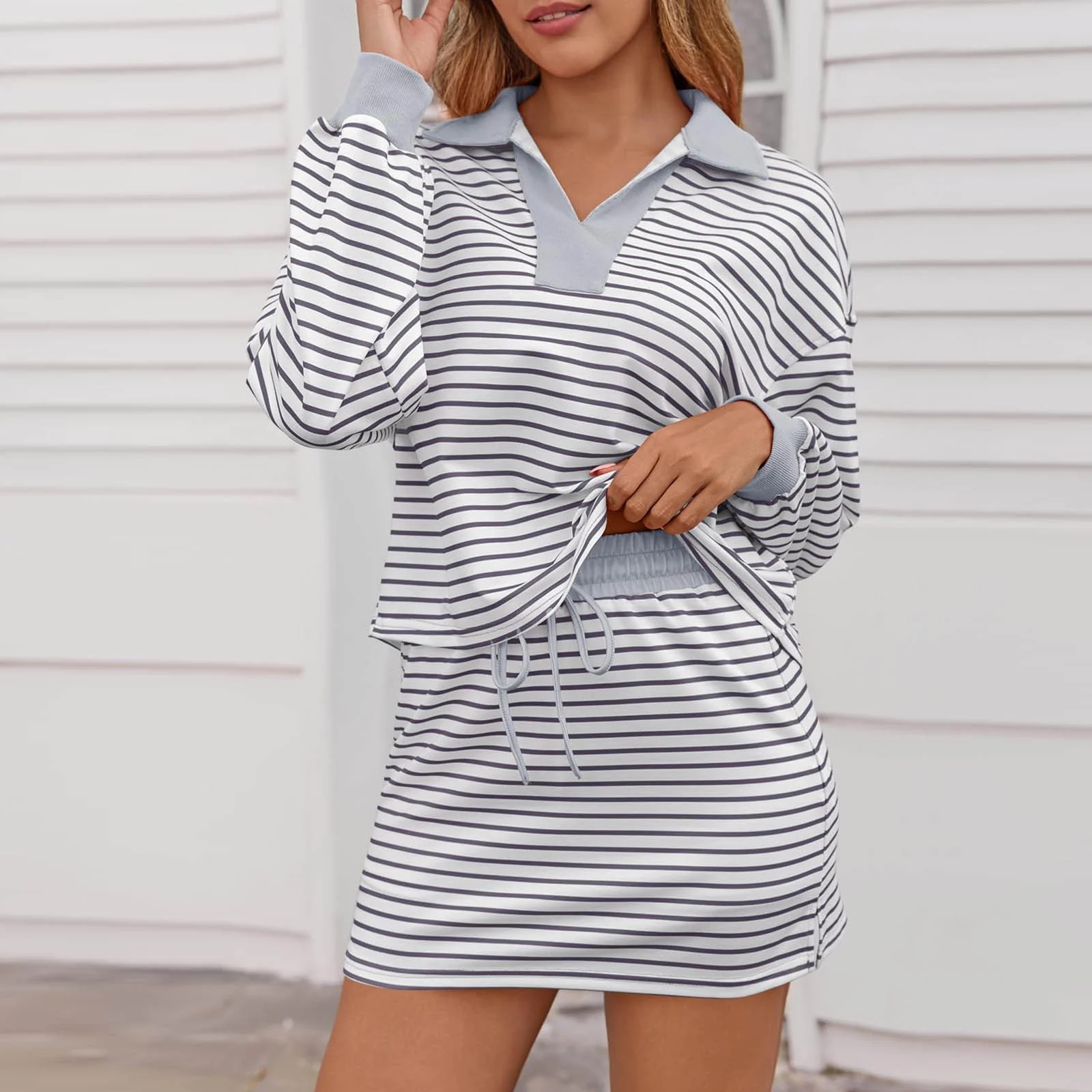 Oakline Riviera Stripe Lounge Set - Image 4